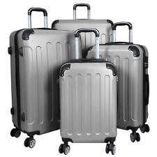 Hartschale Reise Trolley Koffer aufrecht rollbar M,L,XL,XXL o. Set Gronau Silber