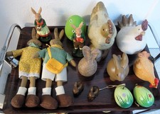 Osterdekoration Osterschmuck neuwertig Hasenschule Erzgebirge u. a.