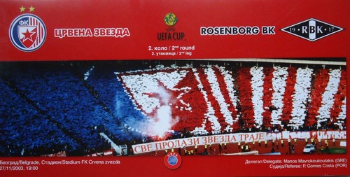Programm uefa cup - cup, 2003/04