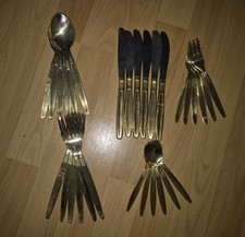 Vergoldetes Besteck Hartvergoldet Nica 30 Teile