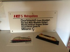 Zuglaufschild-Set E 103:  Konvolut IC 5 Metropolitano / Bild + Lokmodell E 103
