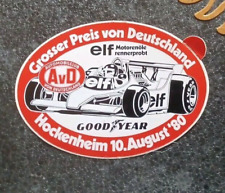 Alter AvD Aufkleber - Grosser Preis von Deutschland / Hockenheim 10 August 1980
