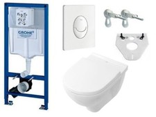 Grohe Rapid SL Vorwandelement +Villeroy & Boch DirectFlush Wand-WC mit Sitz UD-5