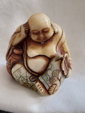 Japanische Kunst Okimono Figur Buddha  Hotei