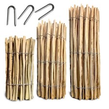 Staketenzaun aus Haselnussholz