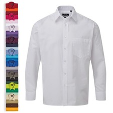 Herren Popelin Langarmhemd