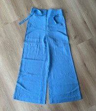 Massimo Dutti Hose Stoffhose blau Gr. 42