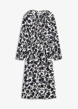 Midikleid Gr. 48 Weiß Schwarz