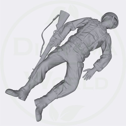Soldier fallen ww2 3d - ww2,