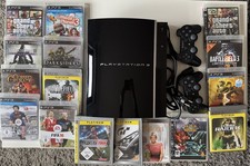 Sony Playstation 3 Fat Lady 80 GB (Model CECHL04) mit 2 Controller und 16 Spiele