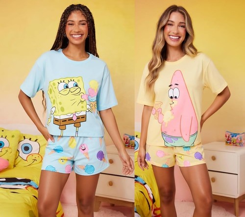Damen spongebob pyjama set - pyjama,