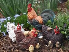 Huhn mit Küken Henne oder Hahn Deko Figur Gartenfigur wetterfest Esschert  NEU