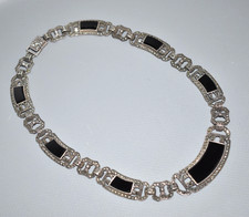 Antik Collier Onyx Markasit