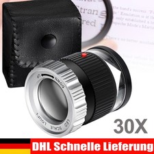 30x Taschenlupe Juwelierlupe Vergrößerungsglas Leselupe Leuchtlupe LED Lupe
