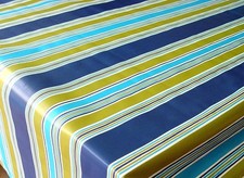 Tischdecke abwaschbar Meterware Wachstuch Schnittdecke Gestreift Lime