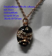 Kette mit Anhänger rosegold Herz Blume Pendant Edelstahlkette Edelstahl 