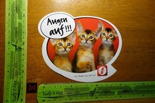 Alter Aufkleber Oil Öl Benzin Diesel Additive Erich Dötsch ED Katzen AUGEN AUF!