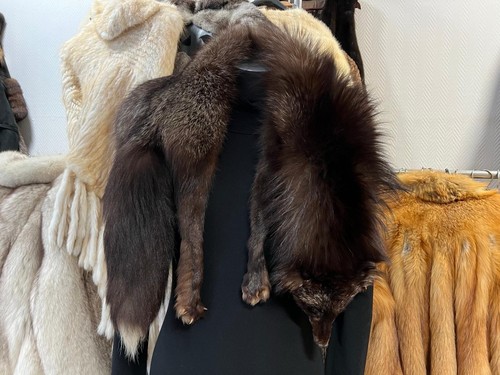 Silberfuchs fuchs pelz - silberfuchs, umhang