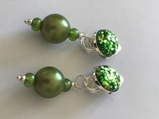 Ohrclips / Glasperlen 12 mm /