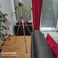 Kamera Stativ, Alu-Dreibein, bis 160 cm einstellbar, ca. 2 kg