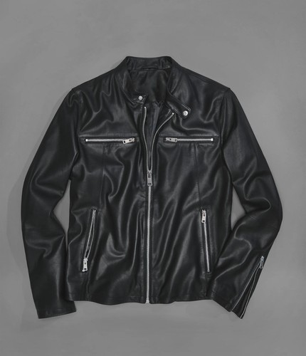Schwarze leder biker - leder,