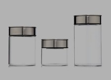 LocknLock 3 Vorratsbehälter aus Edelstahl & Borosilikatglas Ausstellungsstück 