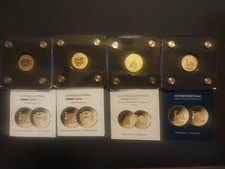 4 x 999 Gold 1/500 - Springbock - Brandenb. Tor - Mauerfall- Frauenkirche