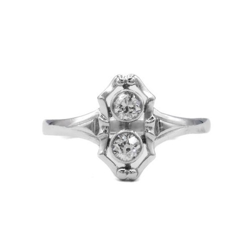 Ring art déco mit - ring,