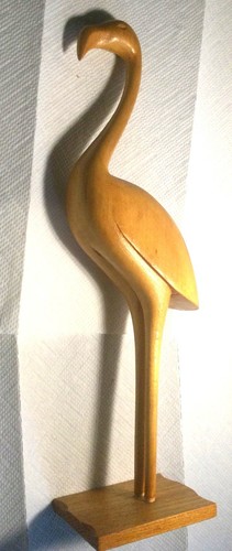 Ddr schnitzerei 30cm - ddr, schnitzerei-30cm-flamingo