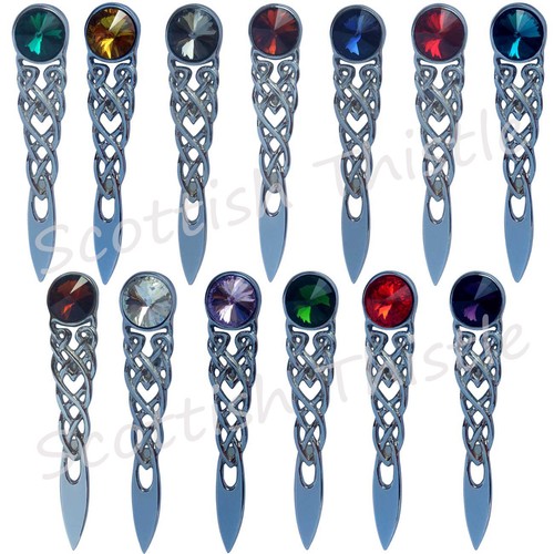 Scottish kilt pin celtic stone - kilt,