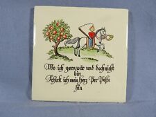 Kachel, untersetzer, Danischburg Villeroy &Boch 11x11cm mit Spruch