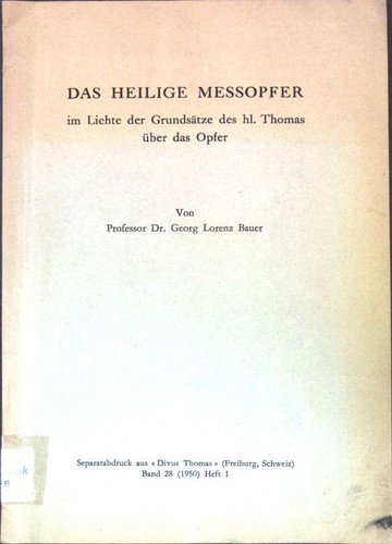 Das heilige messopfer - das,