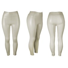 Damen Skinny PU Leder Leggings