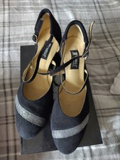 Damen Tanzschuhe, Marke Charles, Größe 41, schwarz mit silber, kaum getragen