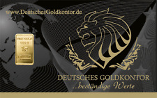 1,0 Gramm Feingold Motiv-Karte "Deutsches Goldkontor " Barren echt Gold 999,9
