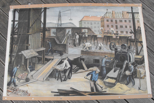 Alte schulkarte rollkarte - alte,