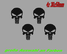 4x Totenkopf Punisher SKULL E Scooter Fahrrad MTB Bike Aufkleber