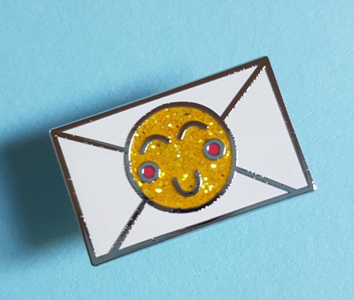 Happy mail harte emaille - emaille, pin
