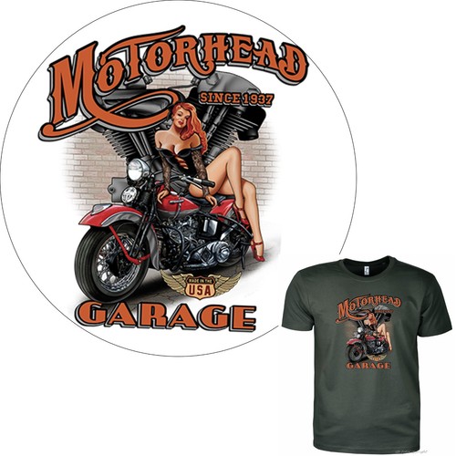 Retro biker shirt - biker, motorrad