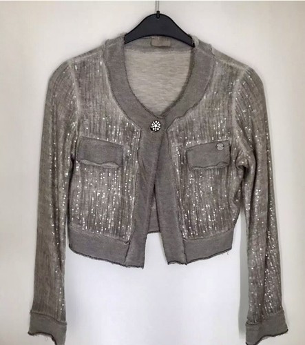 Pailletten jacke jacket grau - jacket,