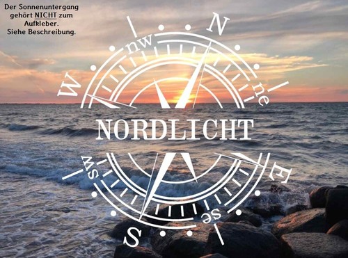 Aufkleber nordlicht windrose - nordlicht,
