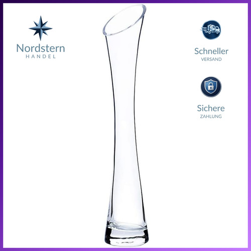 Vase 25cm transparent glas - vase,