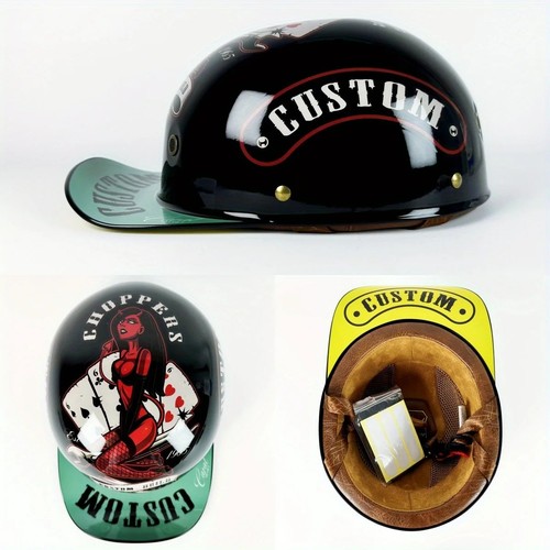 Retro half face motorrad - half, helm