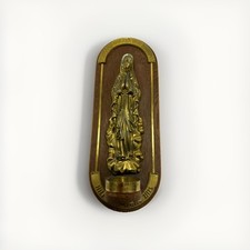 Lourdes madonna messing wand - madonna,