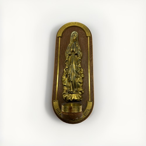 Lourdes madonna messing - messing, wand