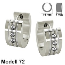 1 Paar Creolen Edelstahl