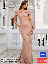 Abendkleid mit Glitzer, Lang, Sehr Elegant Gr. 38