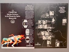 Omega Chrono Quartz Olympische Spiele Montreal 1976 Vintage Ad Werbung Reklame