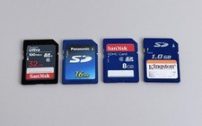 32GB, 16GB, 8GB, 1GB - SD -
