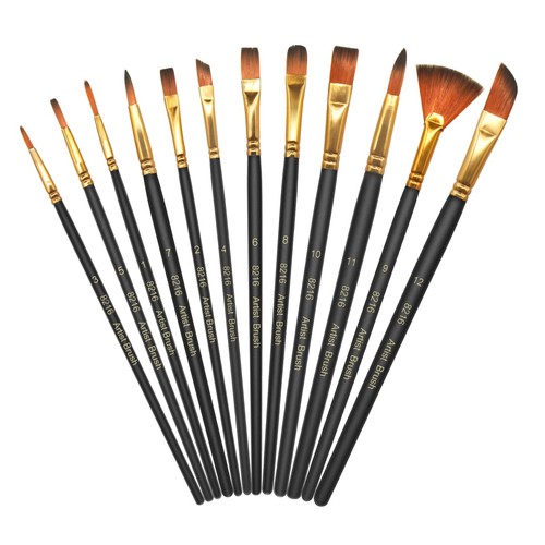 Acrylfarben pinselset - pinselset, 12